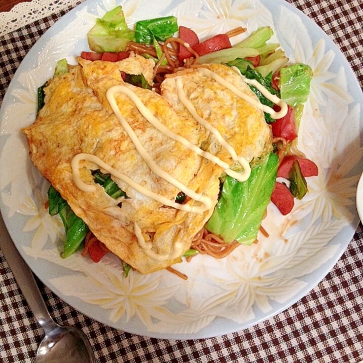 居酒屋メニュー ご飯にもおつまみにも オムそば レシピ 作り方 By みゅうしろ 楽天レシピ